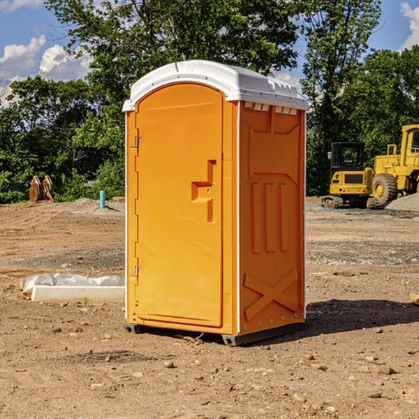 how often are the porta potties cleaned and serviced during a rental period in Hall MT